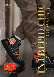 Men’s high top canvas shoes: Black Russian