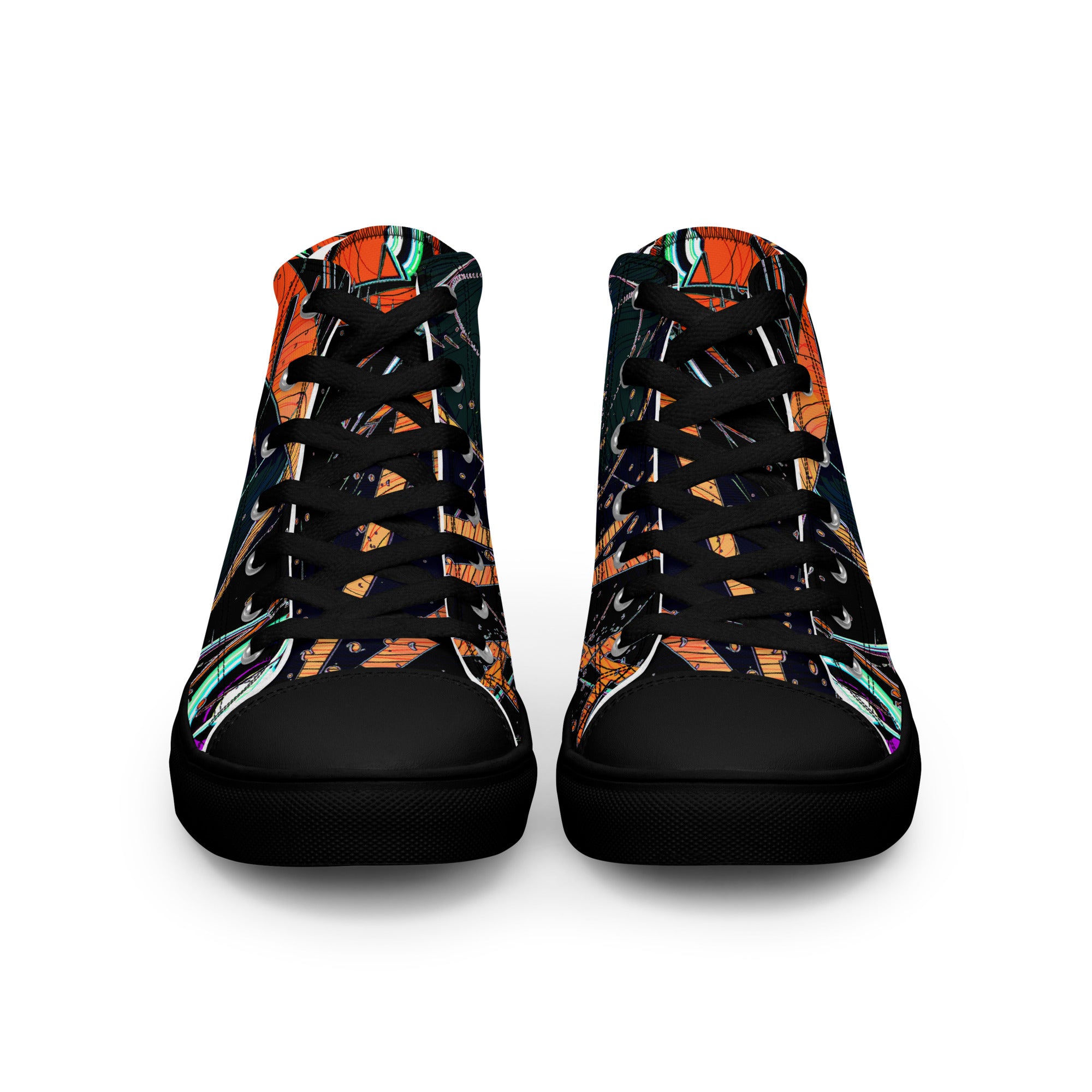 Men’s high top canvas shoes: Black Russian