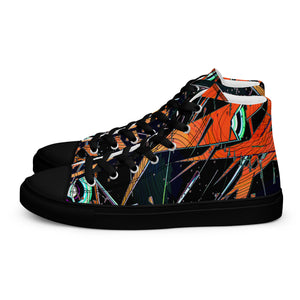 Men’s high top canvas shoes: Black Russian