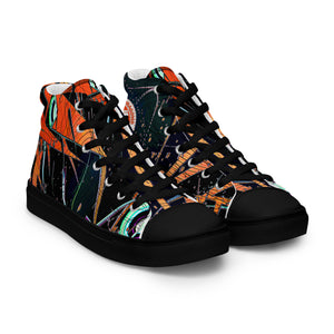 Men’s high top canvas shoes: Black Russian