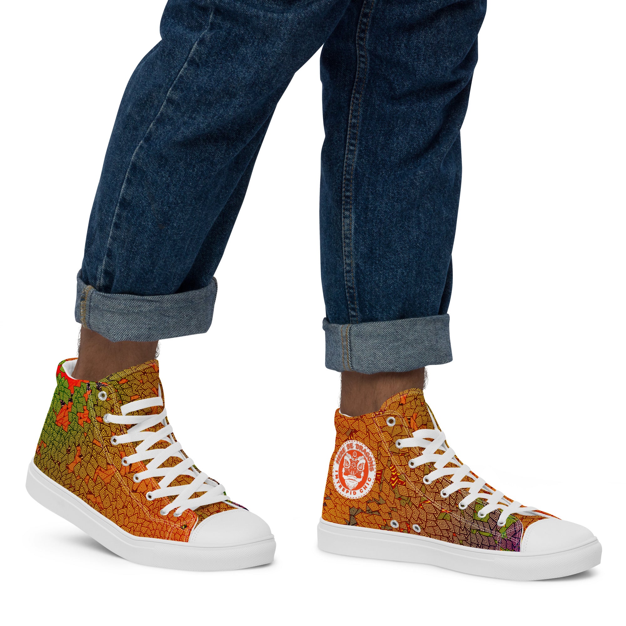 Men’s high top canvas shoes: Lottery Poetry