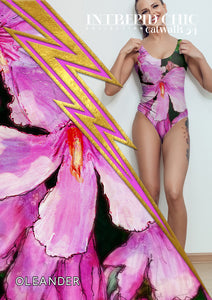 One-Piece Swimsuit: Oleander