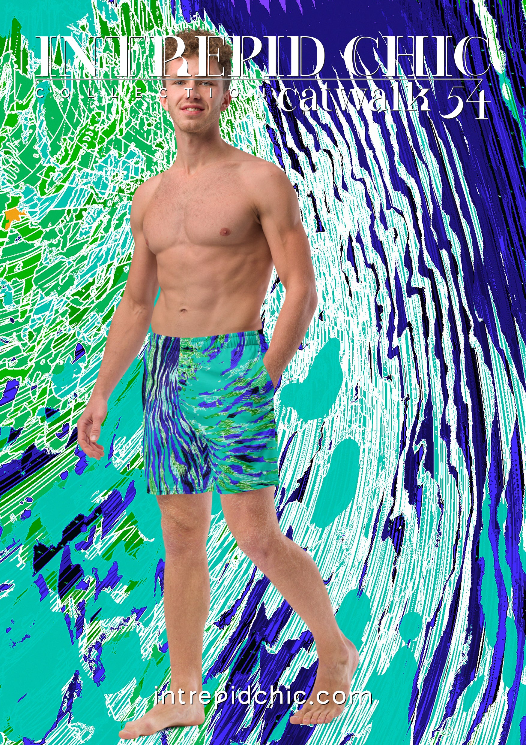 Men's Swim Trunks: Rock Dance