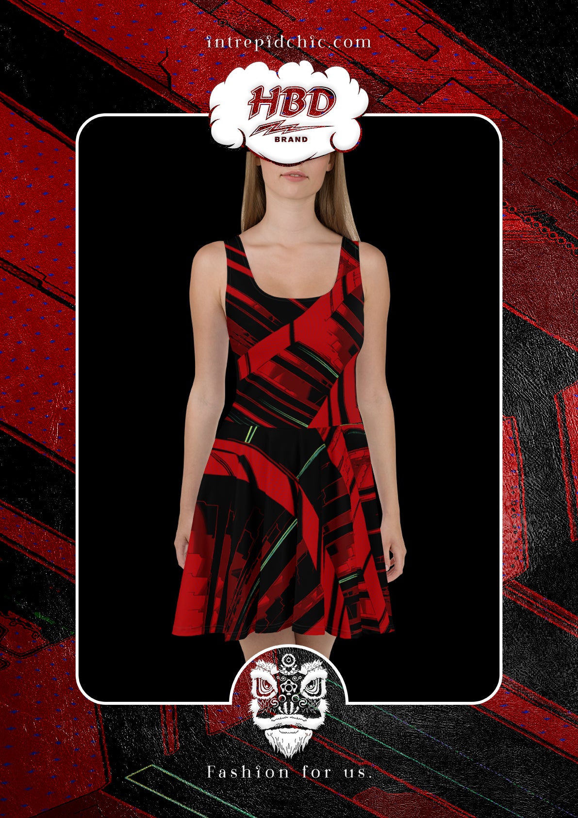 Skater Dress: Red Harvest