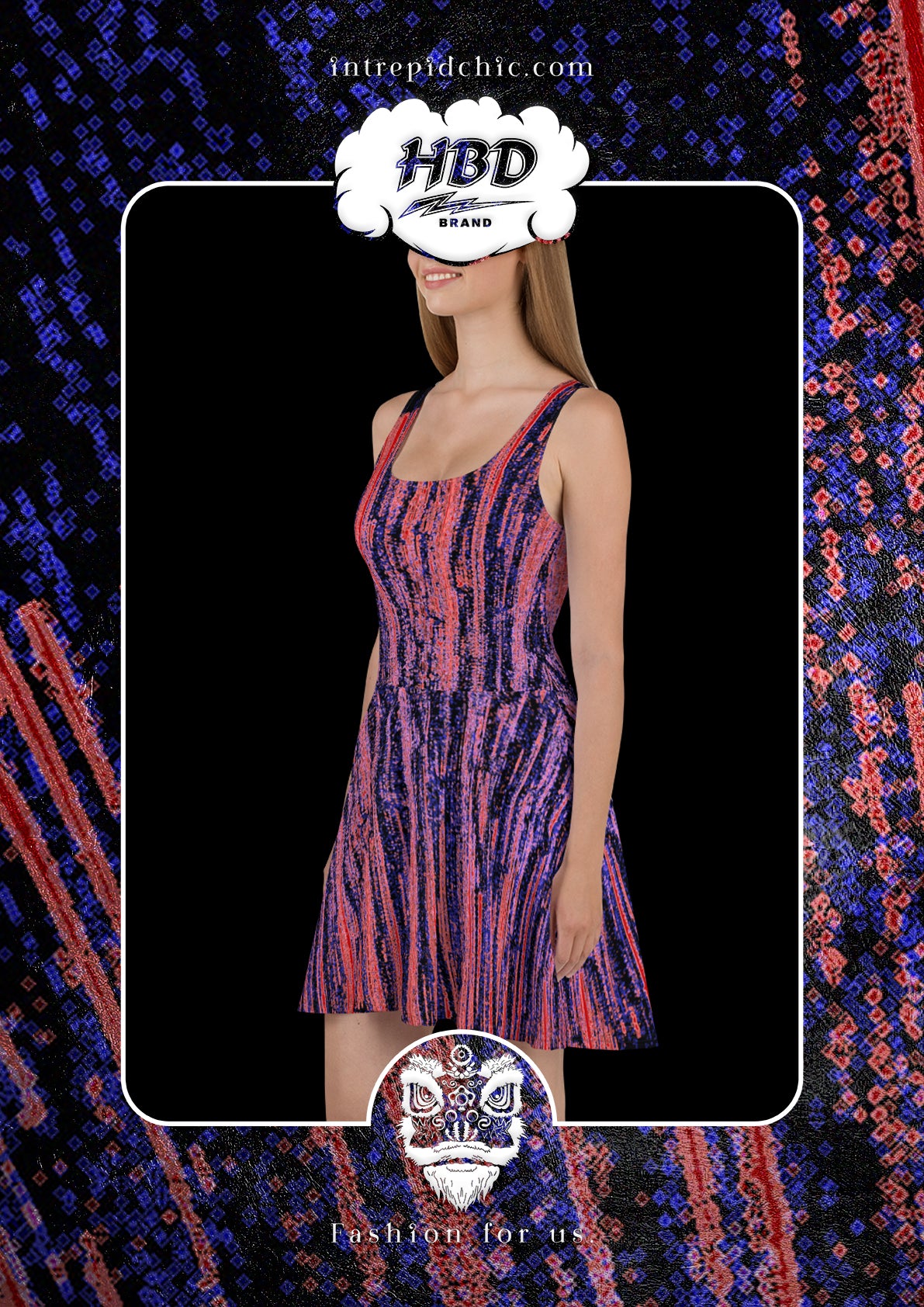 Skater Dress: Lava