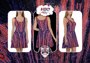 Skater Dress: Lava