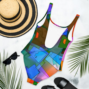 One-Piece Swimsuit: Blue Notes