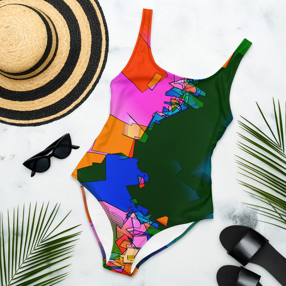 One-Piece Swimsuit: Blue Notes