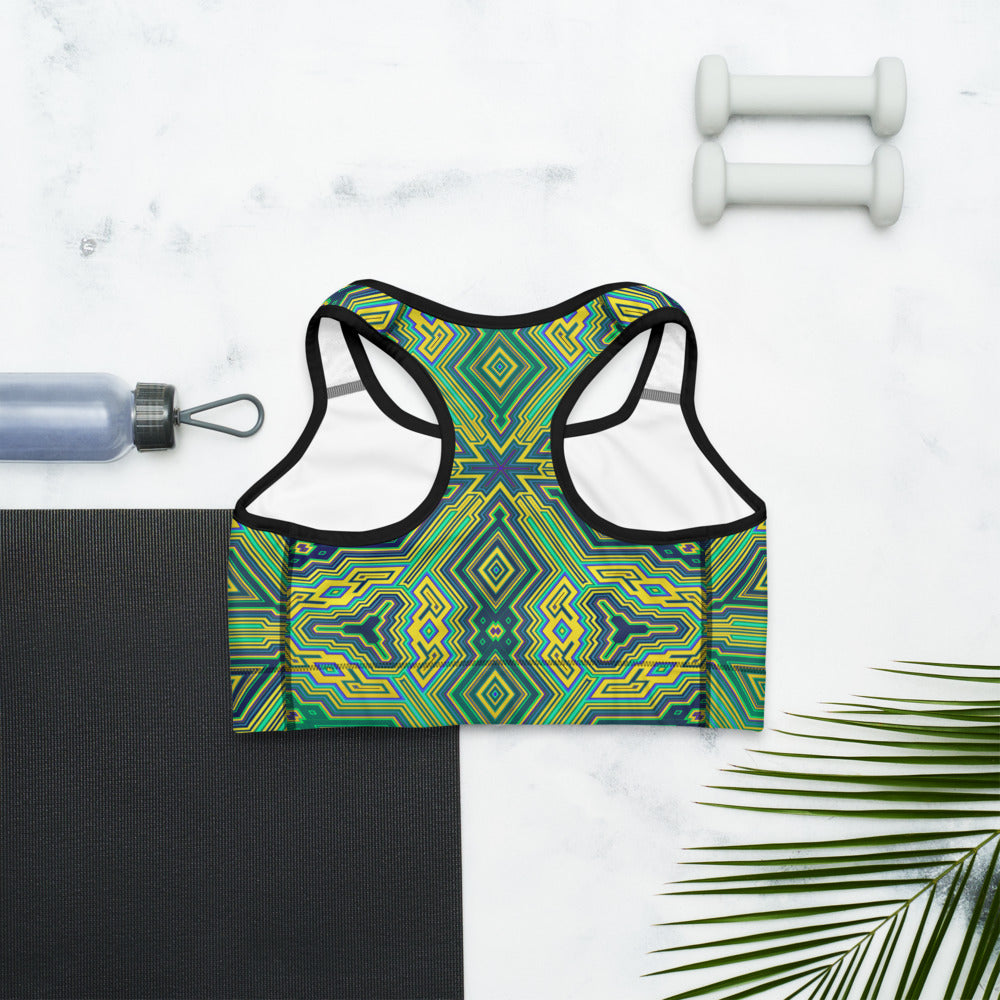 Sports bra: Green Cube