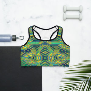 Sports bra: Green Cube