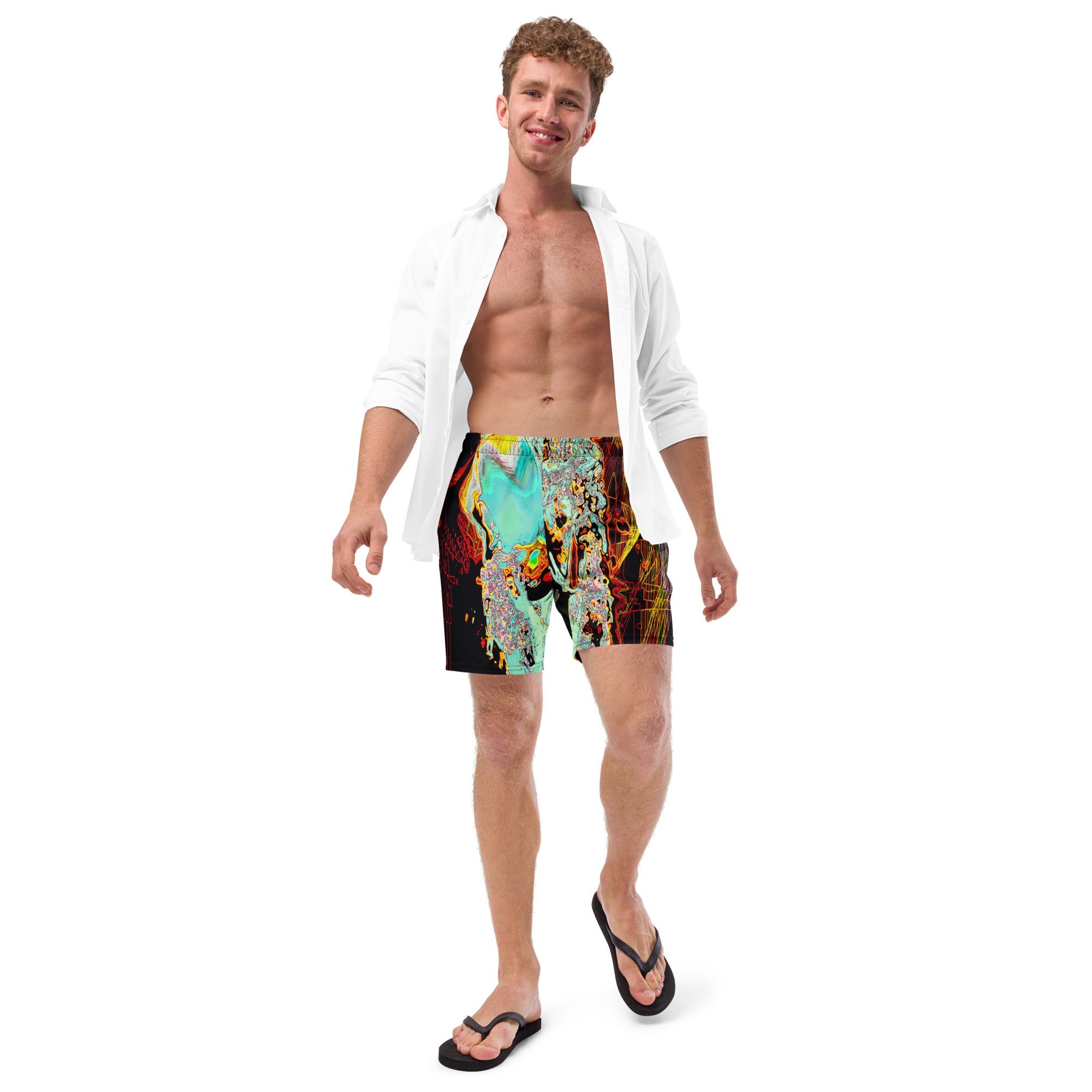 Men's Swim Trunks: Aquamarine Brazil