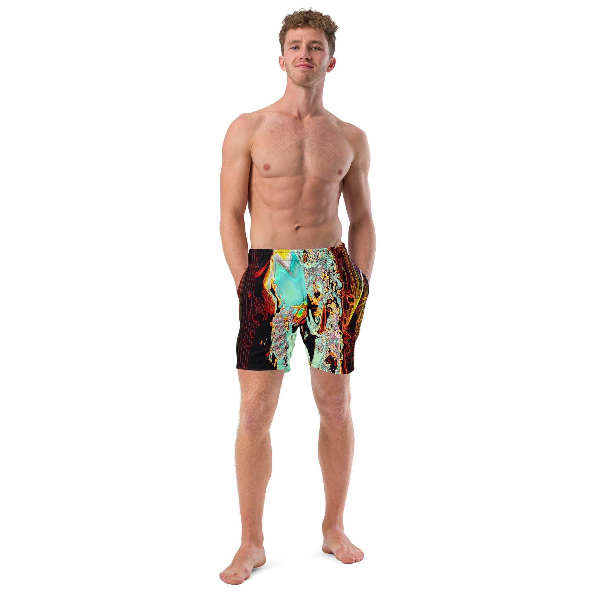 Men's Swim Trunks: Aquamarine Brazil