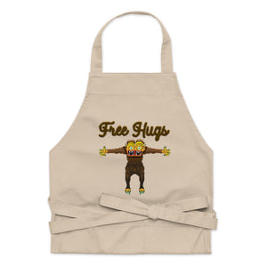 Organic Cotton Apron: Free Hugs