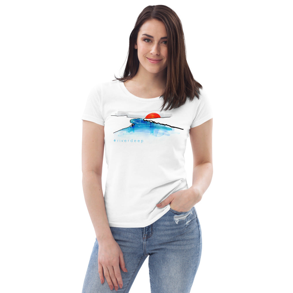 Women's fitted eco tee: River Deep