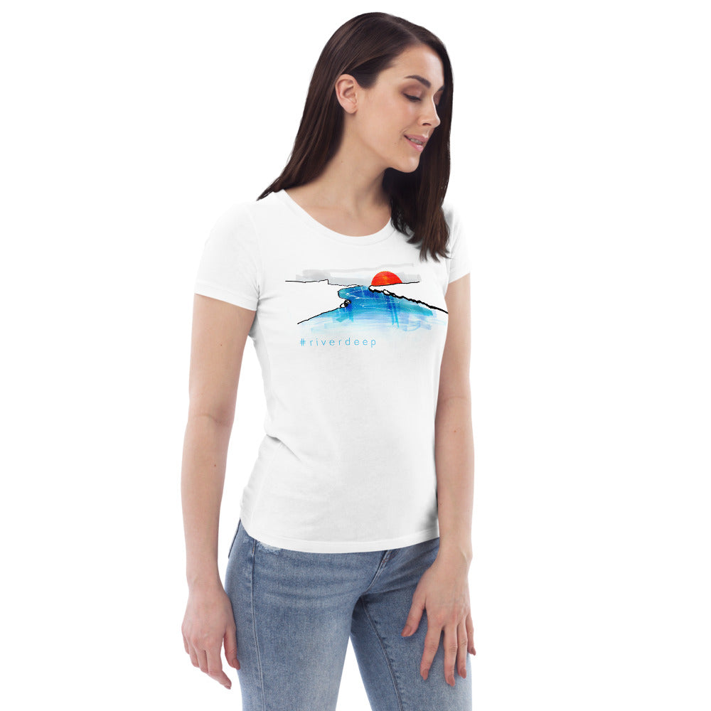 Women's fitted eco tee: River Deep